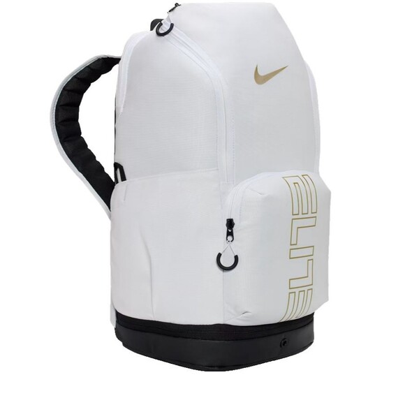 NIKE Varsity Elite Backpack HM9965-100 White / Gold Air Max Shoulder Straps NEW - Picture 1 of 7